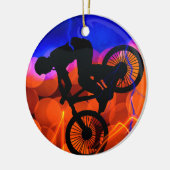 BMX in den hellen Kristallen und im Blitz Keramik Ornament (Links)