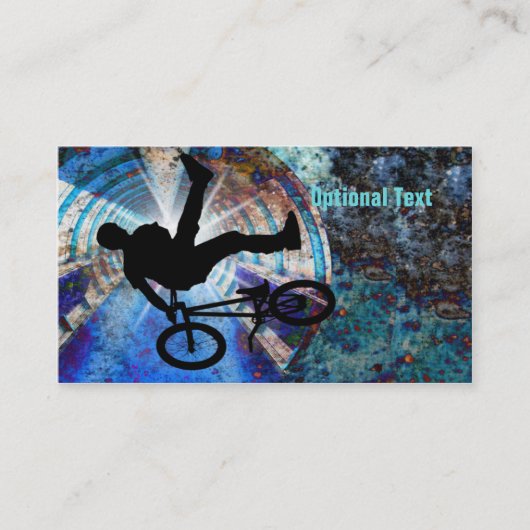 BMX in einem Schmutz-Tunnel Visitenkarte (Vorderseite)