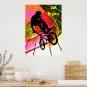 BMX in Lines & Circles Poster (Küche)