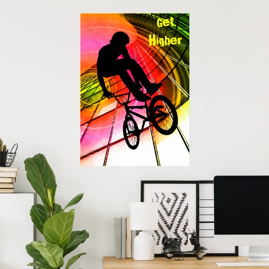 BMX in Lines & Circles Poster (Heimbüro)