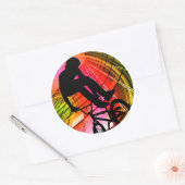 BMX in Lines & Circles Runder Aufkleber (Umschlag)