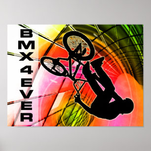BMX in Linien und Kreisen BMX 4 je Poster