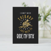 BMX ist meine Therapie RSVP Karte (Stehend Vorderseite)