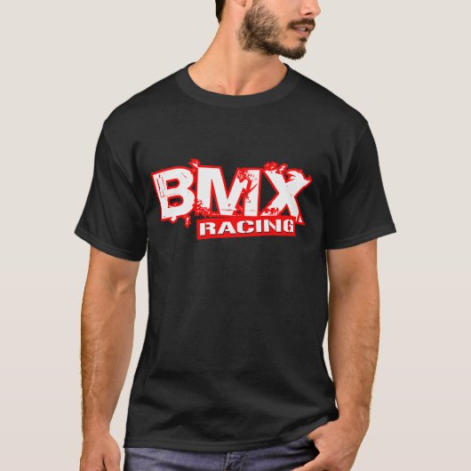 BMX LAUFENDES ROTES WEISS T-Shirt (Vorderseite)