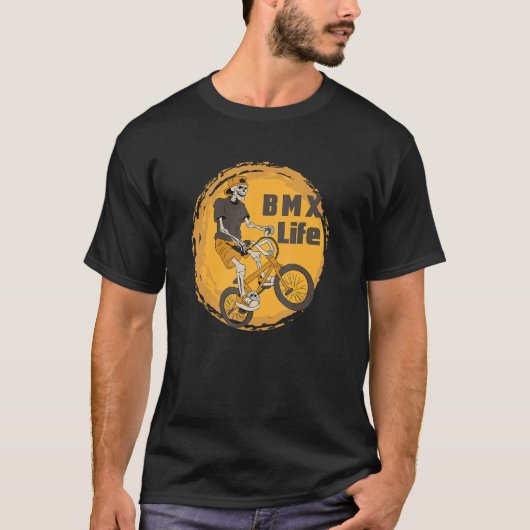BMX Life Skelett Fahrrad BMX Stunt Dirt Bi T-Shirt (Vorderseite)