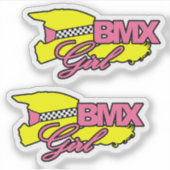 BMX Mädchen Aufkleber (Vorderseite)