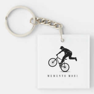 BMX Memento Mori Stoic Extremsport Silhouette Schlüsselanhänger