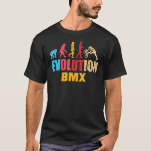 BMX Menschliche Evolution Vintage Old School Fahrr T-Shirt