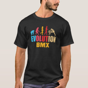 BMX Menschliche Evolution Vintage Old School Fahrr T-Shirt