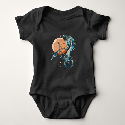 BMX Moon Space Biker Baby Strampler (Vorderseite)