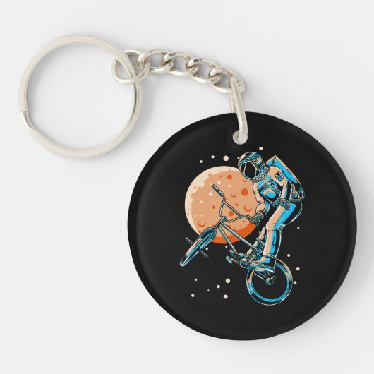BMX Moon Space Biker Schlüsselanhänger (Vorderseite)