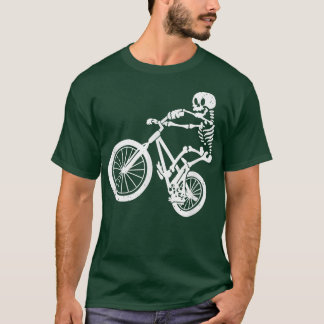 BMX Mountain Bike Skeleton I BMX Cyclist Biker  T-Shirt