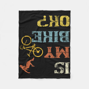 Bmx Mountainbiken Dirt Race Retro Biker Ist Mein L Fleecedecke