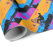 BMX nach hinten gedreht Geschenkpapier (Rolleneckpunkt)