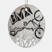 BMX ordnet Weihnachtsverzierung, Copyrightkaren J Keramikornament (Links)