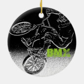 BMX ordnet Weihnachtsverzierung, Copyrightkaren J Keramikornament (Hinten)