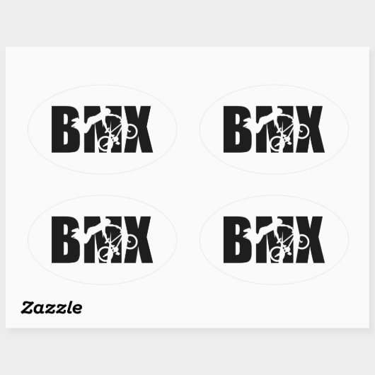 BMX OVALER AUFKLEBER (Blatt)