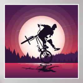 Bmx Poster Print - Bmx Bike - Bmx Poster Moon