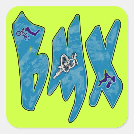 BMX QUADRATISCHER AUFKLEBER (Vorderseite)