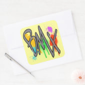 BMX QUADRATISCHER AUFKLEBER (Umschlag)