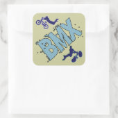 BMX QUADRATISCHER AUFKLEBER (Tasche)