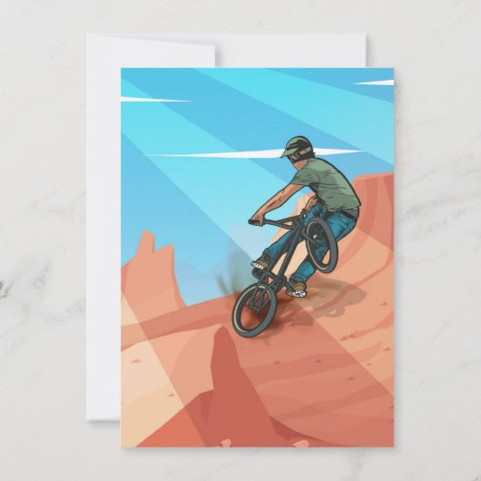 BMX Racing BIke Birthday Einladung (Rückseite)