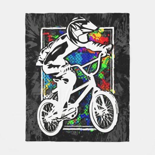 Bmx Racing - Coole Bmx Fleece Blanket Grunge (Vorderseite)