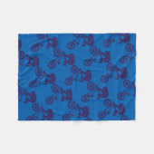 BMX-Radfahrer Fleecedecke (Vorderseite (Horizontal))