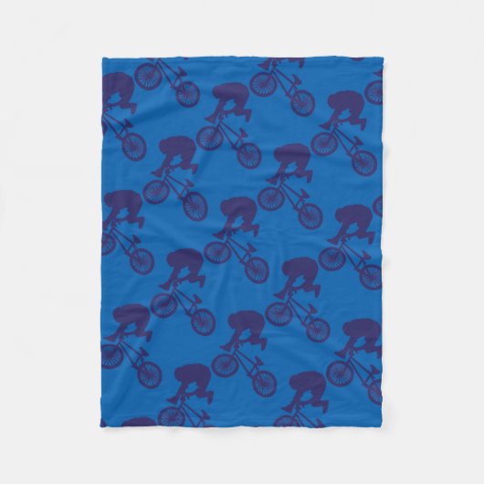 BMX-Radfahrer Fleecedecke (Vorderseite)