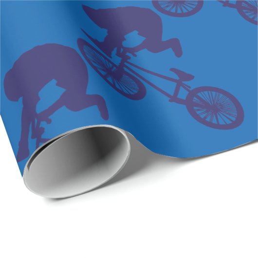 BMX-Radfahrer Geschenkpapier (Rolleneckpunkt)