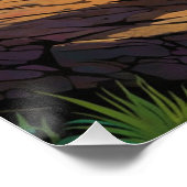 BMX Reiter auf der Berghänge Poster (Ecke)