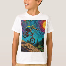 BMX Reiter auf der Berghänge T-Shirt