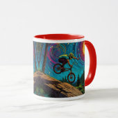 BMX Reiter auf der Berghänge Tasse (VorderseiteRechts)