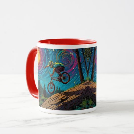 BMX Reiter auf der Berghänge Tasse (Vorderseite Links)