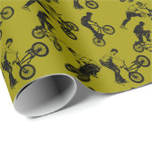 BMX Reiter Geschenkpapier (Rolleneckpunkt)