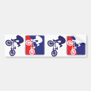 BMX Reiter - rotes weißes und blau Autoaufkleber