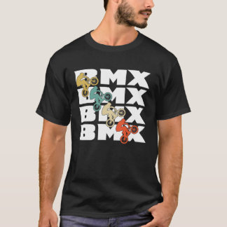 BMX Retro Bicycle Stunts BMX Bike Motocross T-Shirt