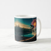 BMX Rider am Waldrand Kaffeetasse (VorderseiteRechts)