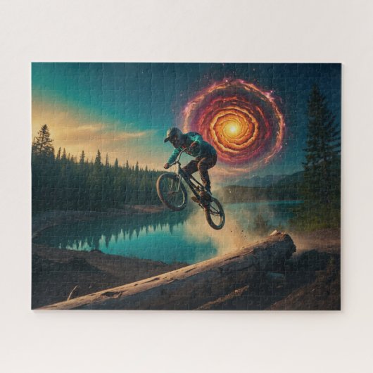BMX Rider am Waldrand Puzzle (Horizontal)