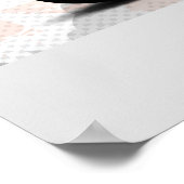 BMX Rider in Abstrakt Paint Spritzers SQ MIT TEXT Poster (Ecke)