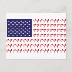 BMX Rider - Patriotische Amerikanische Flagge+ Postkarte