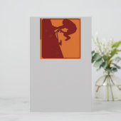 BMX Rider Pop Art Briefpapier (Stehend Vorderseite)
