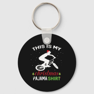 Bmx Rider Xmas T-Shirt Familie passt Pajama Schlüsselanhänger