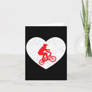 Bmx Silhouette Biker Fahrrad Valentine Herzform Karte