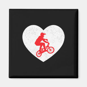 BMX-Silhouette-Biker-Fahrrad-Valentinstag-Herzform Magnet