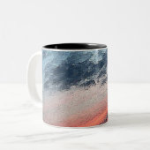 Bmx Sonnenuntergang-Tasse Zweifarbige Tasse (Vorderseite Links)
