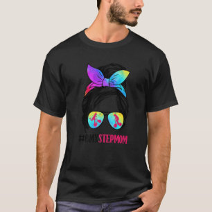 BMX Stepmutter Messy Bun Haare Brille BMX Mama Lif T-Shirt