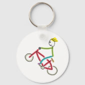 BMX-Strichmännchen Schlüsselanhänger (Rückseite)
