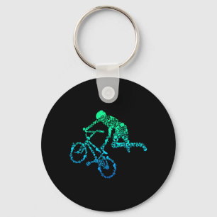 BMX-Stunt-Dirt-Bike-Stil-Fahrer-Geschenk Leistung Schlüsselanhänger