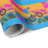 BMX Trickster - BMX Trick Bike Geschenkpapier (Rolleneckpunkt)